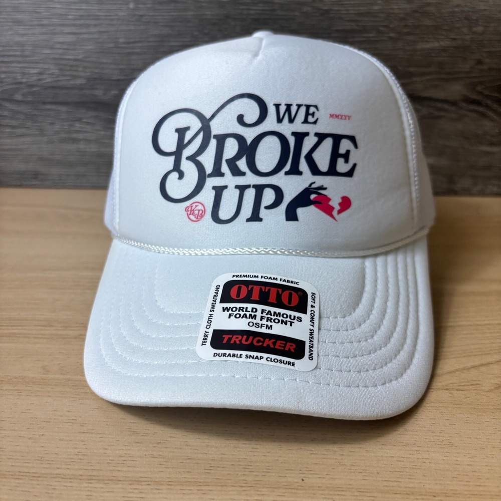 We Broke Up Hat Cap Snap Back White Rope Trucker Otto - Picture 2 of 9
